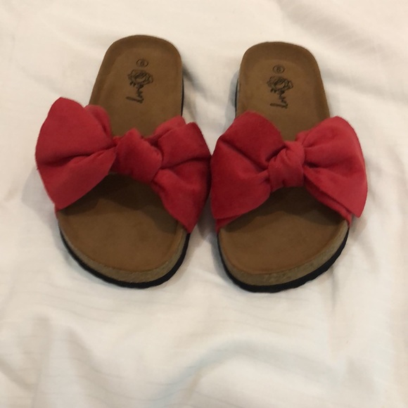NWOT Bow knot Flat Slide Sandal - Picture 5 of 5